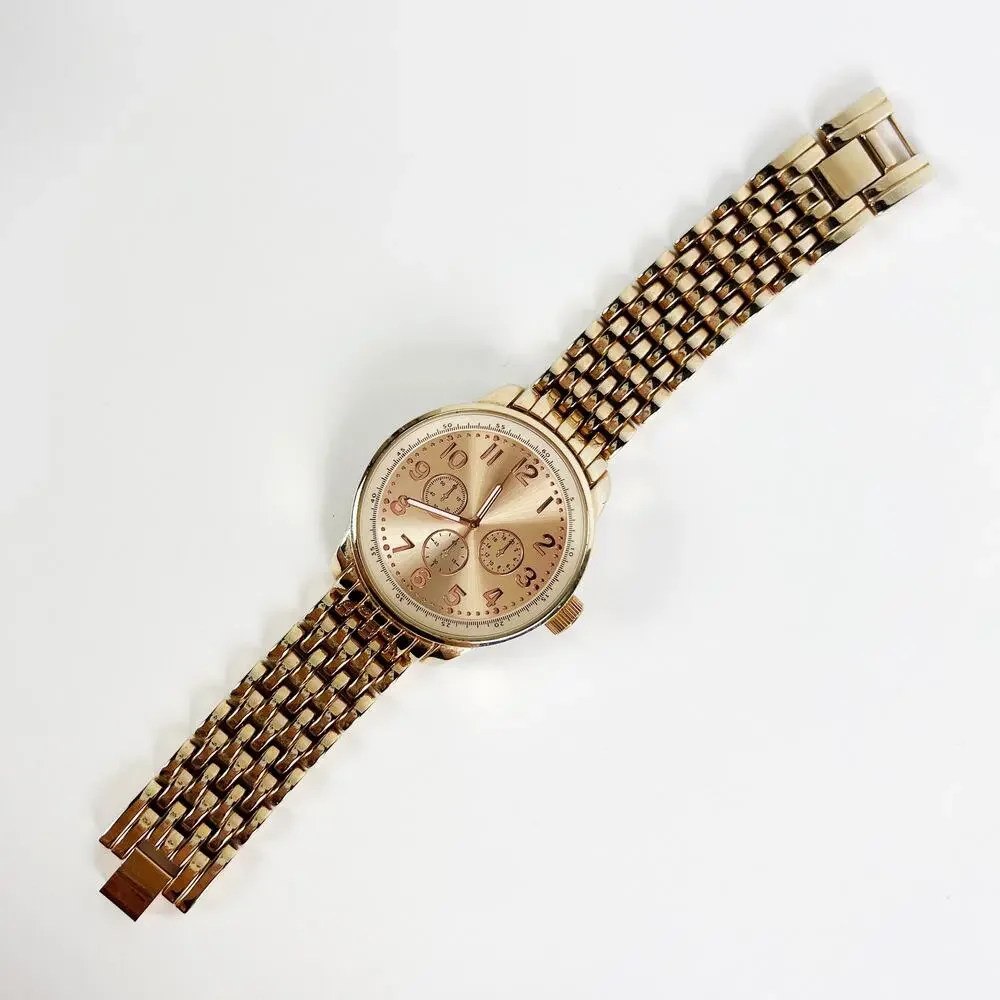 Large gold wristwatch battery tested